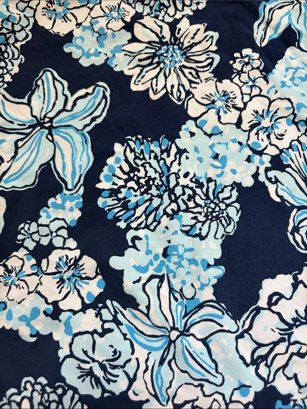 Lilly Pulitzer Navy Floral Short-Sleeve swimsuit